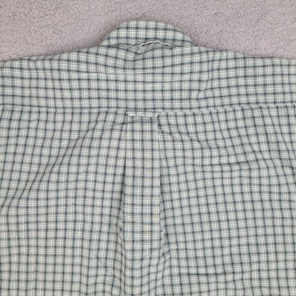 Knights‎ Sportswear Shirt Men's Large Green Plaid Short Sleeve Button Down - Picture 6 of 10
